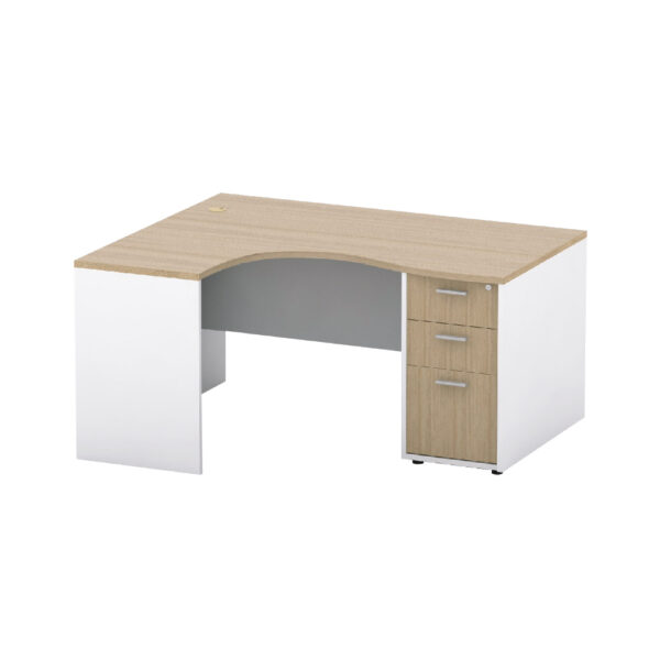 pearl desk l-shap+cabinet