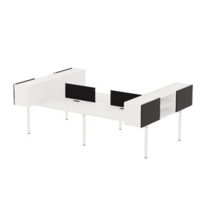 I leg with screen & upper cabinet